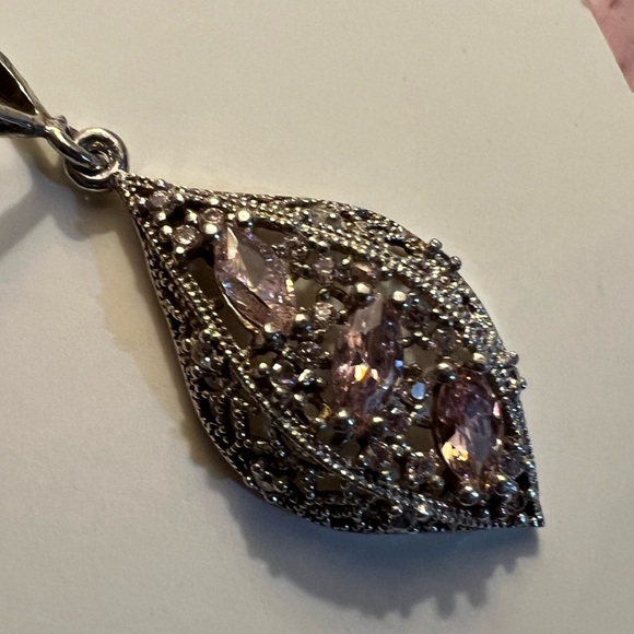 RL 925  Silver Indonesia signed - necklace , pink sapphire! - Picture 11 of 16